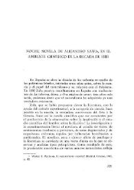 "Noche", novela de Alejandro Sawa, en el ambiente científico de la década de 1880 / Gilbert Paolini | Biblioteca Virtual Miguel de Cervantes