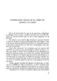 Cronología léxica en el "Libro de Miseria de Omne" / Pompilio Tesauro | Biblioteca Virtual Miguel de Cervantes