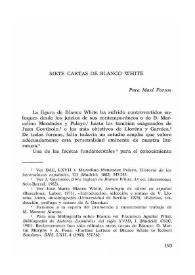 Siete cartas de Blanco White / Ricardo de la Fuente Ballesteros | Biblioteca Virtual Miguel de Cervantes