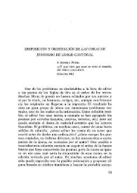 Disposición y ordenación de "Las obras de Jerónimo de Lomas Cantoral" / José Ignacio Díez Fernández | Biblioteca Virtual Miguel de Cervantes