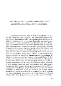 Historia social e historia personal en la "Epanáfora política", de F. M. de Melo / Joan Estruch Tobella | Biblioteca Virtual Miguel de Cervantes