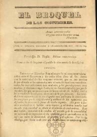 El Broquel de las Costumbres. Tomo I, núm. 10, sábado 9 de agosto de 1834 | Biblioteca Virtual Miguel de Cervantes