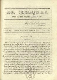 El Broquel de las Costumbres. Tomo I, núm. 46, sábado 3 de enero de 1835 | Biblioteca Virtual Miguel de Cervantes