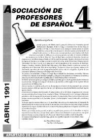 Boletín de la Asociación de Profesores de Español (FASPE). Núm. 4, 1991 | Biblioteca Virtual Miguel de Cervantes