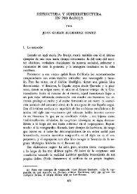 Estructura y superestructura en Pío Baroja / por Juan C. Rodríguez Gómez | Biblioteca Virtual Miguel de Cervantes