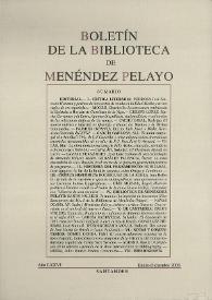 Boletín de la Biblioteca de Menéndez Pelayo. Año LXXVI, enero-diciembre 2000 | Biblioteca Virtual Miguel de Cervantes