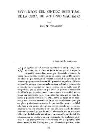 Evolución del sentido espiritual de la obra de Antonio Machado / por José M.ª Valverde | Biblioteca Virtual Miguel de Cervantes