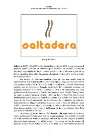 Saltadera : editorial (2007- ) [Semblanza] / Raquel Fernández Menéndez | Biblioteca Virtual Miguel de Cervantes
