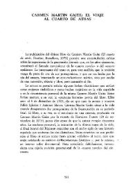 Carmen Martín Gaite: El viaje al cuarto de atrás / Blas Matamoro | Biblioteca Virtual Miguel de Cervantes