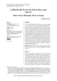 La filosofía del Derecho de Robert Alexy como sistema / Matthias Klatt | Biblioteca Virtual Miguel de Cervantes