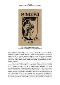 Editorial Minerva (1912?-1975) [Semblanza] / Juan David Gil Villa | Biblioteca Virtual Miguel de Cervantes