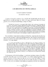 Las recetas de Doña Emilia / Carlos Fernández Santander | Biblioteca Virtual Miguel de Cervantes