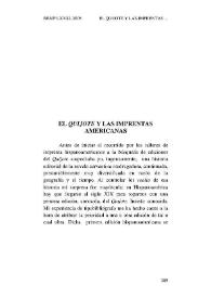 El "Quijote" y las imprentas americanas / Julián Martín Abad | Biblioteca Virtual Miguel de Cervantes