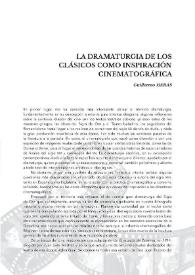 La dramaturgia de los clásicos como inspiración cinematográfica / Guillermo Heras | Biblioteca Virtual Miguel de Cervantes
