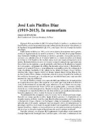José Luis Pinillos Díaz (1919-2013). In memoriam / Helio Carpintero | Biblioteca Virtual Miguel de Cervantes