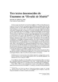 Tres textos desconocidos de Unamuno en "Heraldo de Madrid" / Manuel María Urrutia | Biblioteca Virtual Miguel de Cervantes