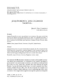 Joaquín Dicenta : "Una calamidad nacional" / Juan Antonio Ríos Carratalá | Biblioteca Virtual Miguel de Cervantes