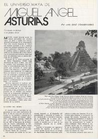 El universo maya de Miguel Ángel Asturias / por Julio Díaz Usandivaras | Biblioteca Virtual Miguel de Cervantes
