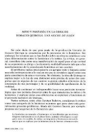 Mito y fantasía en la obra de Horacio Quiroga:, "Una noche de Edén" / Mónica Castillo | Biblioteca Virtual Miguel de Cervantes