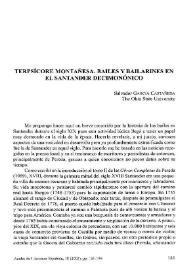 Terpsícore montañesa. Bailes y bailarines en el Santander decimonónico / Salvador García Castañeda | Biblioteca Virtual Miguel de Cervantes