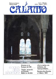 Cálamo : revista de cultura hispano-árabe. Núm. 4, enero-febrero-marzo 1985 | Biblioteca Virtual Miguel de Cervantes