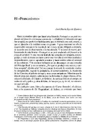 El "Francesismo" / José María Eça de Queiroz ; traducción Raquel Aguilera y Javier Coca | Biblioteca Virtual Miguel de Cervantes