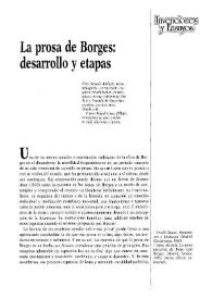 La prosa de Borges: desarrollo y etapas / Rodolfo A. Borello | Biblioteca Virtual Miguel de Cervantes