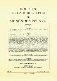 Boletín de la Biblioteca de Menéndez Pelayo. Año XCI, enero-diciembre 2015  | Biblioteca Virtual Miguel de Cervantes