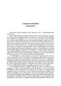Carlos Bousoño (1923-2015) / Genara Pulido | Biblioteca Virtual Miguel de Cervantes