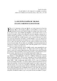 La multiplicación de tramas en las comedias cervantinas / Aurelio González | Biblioteca Virtual Miguel de Cervantes