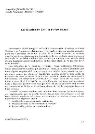 La cátedra de Emilia Pardo Bazán / Ángeles Quesada Novás | Biblioteca Virtual Miguel de Cervantes