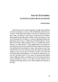 Antonio Di Benedetto: la escritura como vía de conversión / Graciela Maturo    | Biblioteca Virtual Miguel de Cervantes