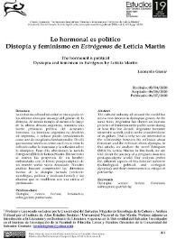 Lo hormonal es político. Distopía y feminismo en "Estrógenos" de Leticia Martín / Leonardo Graná | Biblioteca Virtual Miguel de Cervantes