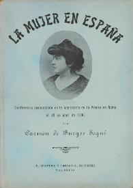 La mujer en España / Carmen de Burgos | Biblioteca Virtual Miguel de Cervantes