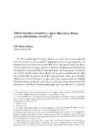 Entre Gustave Courbet y José Martínez Ruiz: ¿unas afinidades electivas? / Christian Manso | Biblioteca Virtual Miguel de Cervantes
