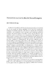 Costumbres nuevas: La obra de Manuel Longares / José Antonio Escrig | Biblioteca Virtual Miguel de Cervantes