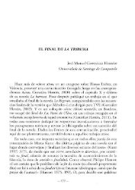 El final de "La Tribuna" / José Manuel González Herrán | Biblioteca Virtual Miguel de Cervantes