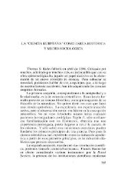 La "Ciencia Kuhniana" como tarea histórica y micro-sociológica / Manuel García Doncel | Biblioteca Virtual Miguel de Cervantes
