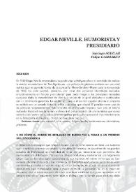 Edgar Neville, humorista y presidiario / Santiago Aguilar y Felipe Cabrerizo | Biblioteca Virtual Miguel de Cervantes
