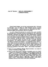 Miguel Hernández y Carlos Fenoll / José María Balcells | Biblioteca Virtual Miguel de Cervantes
