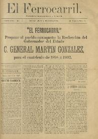 El Ferrocarril : periódico independiente y liberal. Cuarta época, tomo I, núm. 45, 5 de junio de 1898 | Biblioteca Virtual Miguel de Cervantes