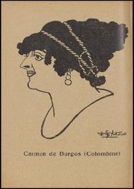 Semblanza de Carmen de Burgos por Manuel Bueno. Entrevista a Carmen de Burgos por el Caballero Audaz / M. B. y C. A. | Biblioteca Virtual Miguel de Cervantes