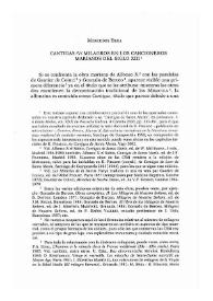 Cantigas / v / milagros en los cancioneros marianos del siglo XIII / Mercedes Brea | Biblioteca Virtual Miguel de Cervantes