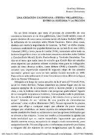 Una creación galdosiana--Teresa Villaescusa-- entre la historia y la ficción / Geoffrey Ribbans | Biblioteca Virtual Miguel de Cervantes