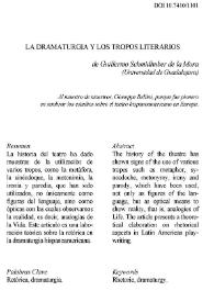 La dramaturgia y los tropos literarios / de Guillermo Schmidhuber de la Mora | Biblioteca Virtual Miguel de Cervantes