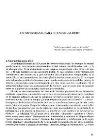 Un sicograma para Juan Gil-Albert / Antonio Gracia | Biblioteca Virtual Miguel de Cervantes