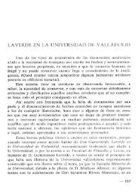 Laverde en la Universidad de Valladolid / Filemón Arribas Arranz | Biblioteca Virtual Miguel de Cervantes