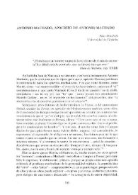 Antonio Machado, apócrifo de Antonio Machado / Pilar Moraleda | Biblioteca Virtual Miguel de Cervantes