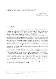 Antonio Machado, crítico literario / Ángel R. Fernández | Biblioteca Virtual Miguel de Cervantes