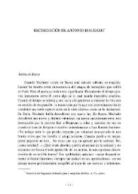 Recordación de Antonio Machado / José Gerardo Manrique de Lara    | Biblioteca Virtual Miguel de Cervantes